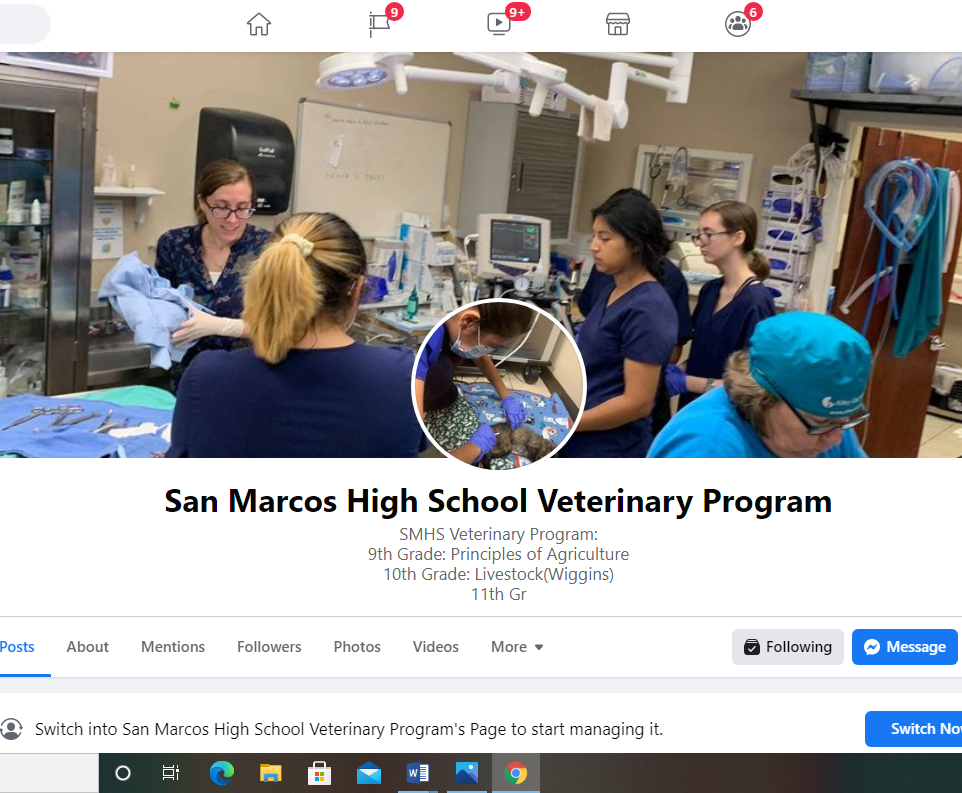 Veterinary Program Facebook Page 